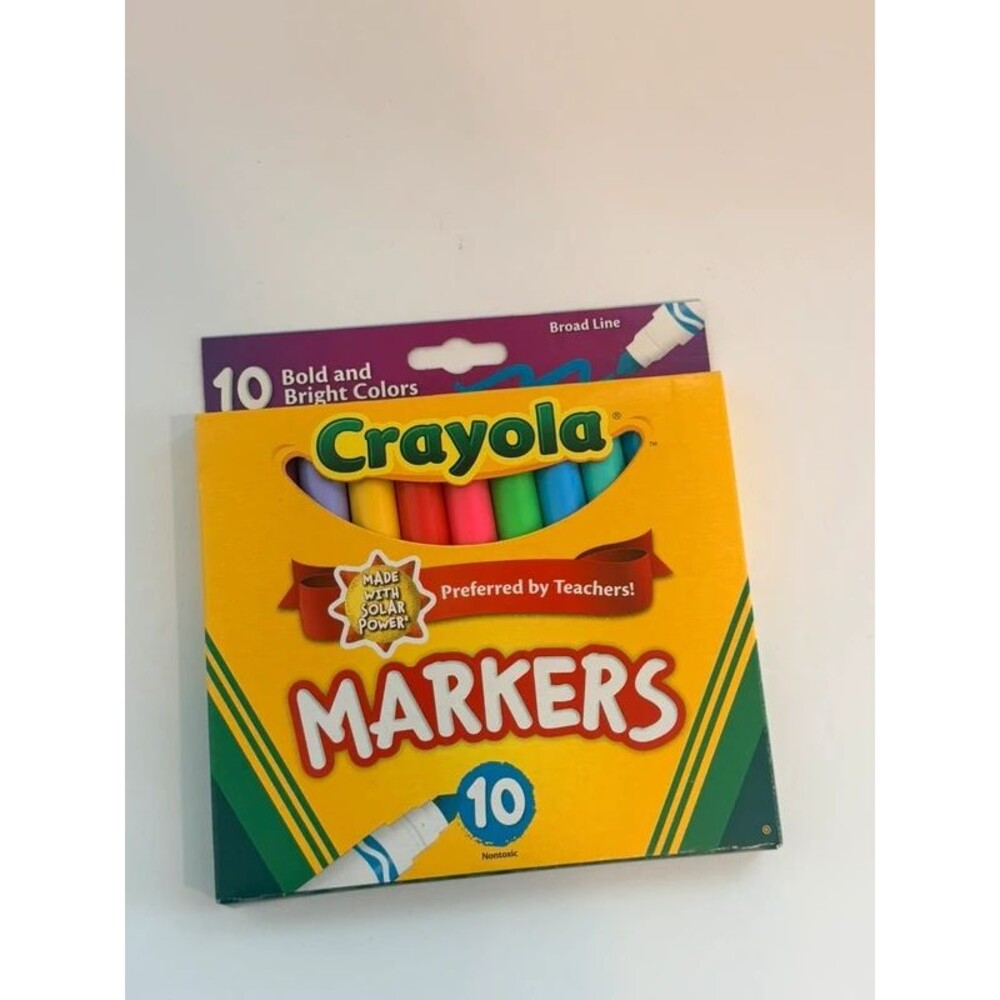 Crayola Bold and Bright Colors Broad Line Markers, 10 Count ( 58-7725 )- NEW